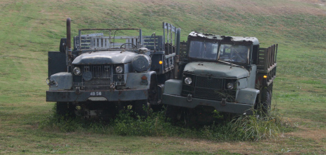 Two Old Army Jeeps, Drill Hall, St. Michael, Barbados Pocket Guide