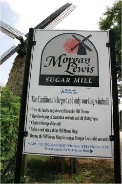 Sign Just Outside Morgan Lewis Mill, Barbados Pocket Guide