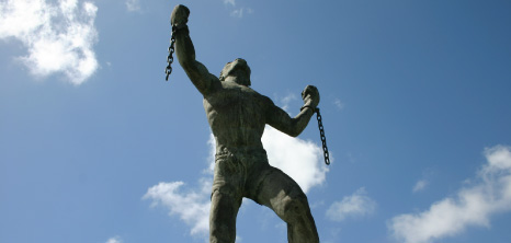 Emancipation Statue Portraying Bussa With His Hands Unshackled, Barbados Pocket Guide