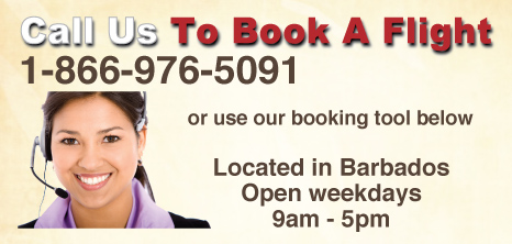 Call Us To Book A Flight Advert, Barbados Pocket Guide