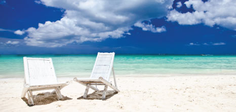 Two Beach Chairs on the Shore, Barbados Pocket Guide