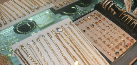 Jewellery on Display at a Duty Free Shop in Bridgetown, St. Michael, Barbados Pocket Guide