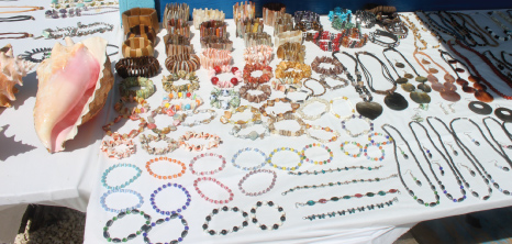 Local Jewellery on Sale at Holetown Festival, St. James, Barbados Pocket Guide