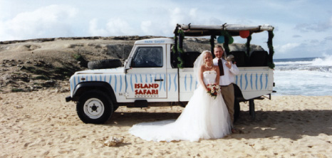 Couple on an Island Safari Wedding, Barbados Pocket Guide