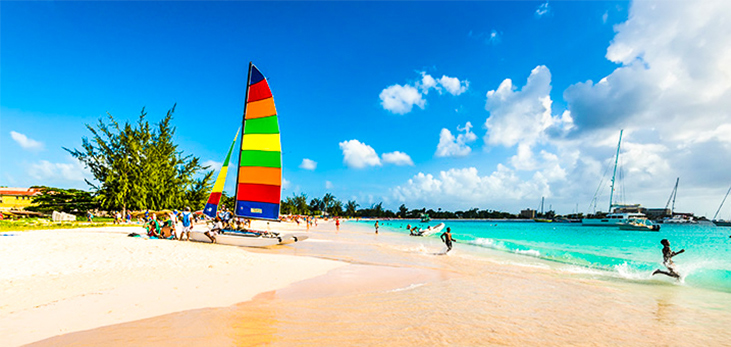 Sailboat Docked on a West Coast Beach, Barbados Pocket Guide