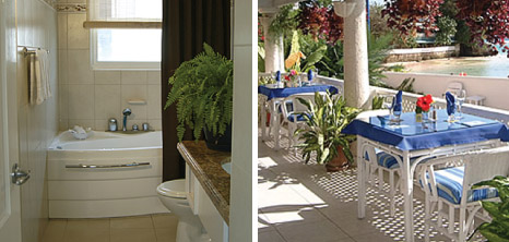 Bathroom Area in One of the Rooms at Yellow Bird Hotel, Along With the Dining Area, St. Lawrence Gap, Christ Church, Barbados Pocket Guide