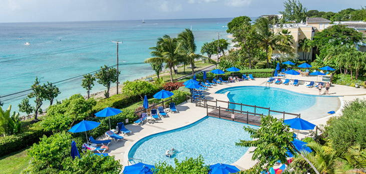 Looking Onto the Pool and Out to the Sea, Beach View Hotel, Paynes Bay, St. James, Barbados Pocket Guide