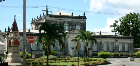 Old Public Library in Background with Montefiore Fountain in the Foreground, Bridgetown, Barbados