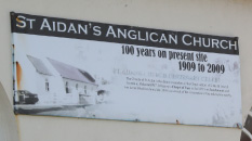 Sign Outside St. Aidans Church Representing 100 Years in Existence, St. Joseph, Barbados Pocket Guide