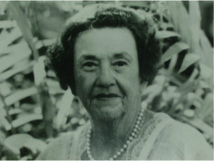 Portrait of Iris Bannochie, Founder of Andromeda Botanic Gardens, Barbados Pocket Guide