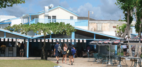 Visitors Making Their Way to Copacabana Beach Bar & Grill for Lunch, Bay Street, St. Michael, Barbados Pocket Guide