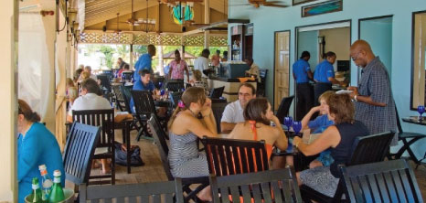 Patrons Making Orders at Mullins Restaurant, Gibbs, St. Peter, Barbados Pocket Guide