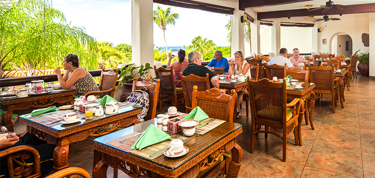 Patrons Chatting With Each Other While Awaiting Their Meal, La Salsa Restaurant, Sugar Cane Club Hotel & Spa, Maynards, St. Peter, , Barbados Pocket Guide