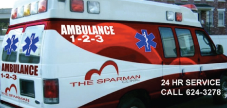 Branded Sparman Clinic Ambulance, Barbados Pocket Guide