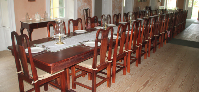 1751 Setting of Dinner at George Washington House, Barbados