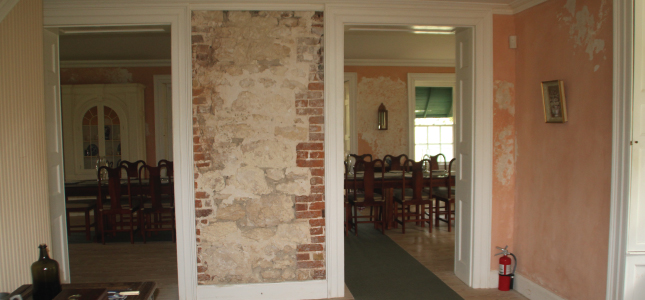 Walls with Original Brickwork, George Washington House, Barbados