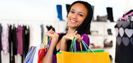 Lady out shopping