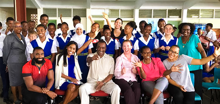 School Children on the Way to Classes, Barbados Pocket Guide