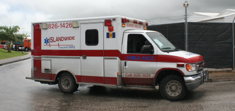 Islandwide Ambulance Services on the Road, Kadooment Day, Barbados Pocket Guide