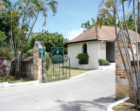 Entrance to the Barbados Military Cemetery, Barbados Pocket Guide
