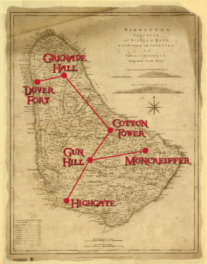 Barbados Signal Stations Map