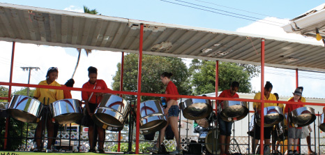 Steel Pan Music Being Played at Holetown Festival, St. James, Barbados Pocket Guide