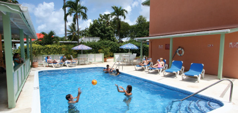 Children Playing in the Swimming Pool at Worthing Court Apartment Hotel, Christ Church, Barbados Pocket Guide