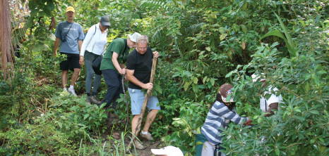 Hikers on a Trail at White Hill, St. Andrew, Barbados Pocket Guide