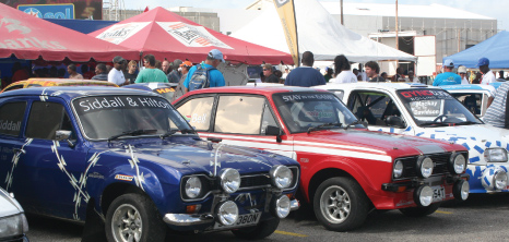 Rally Cars Assemble for Scrutineering at Warrens, St. Michael, Barbados Pocket Guide